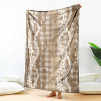 Hawaiian Ohia Lehua Lei Blanket Plaid Palaka Kalaihaahaa Pattern - Polynesian Pride