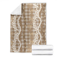 Hawaiian Ohia Lehua Lei Blanket Plaid Palaka Kalaihaahaa Pattern - Polynesian Pride