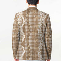 Hawaiian Ohia Lehua Lei Blazer Plaid Palaka Kalaihaahaa Pattern - Polynesian Pride
