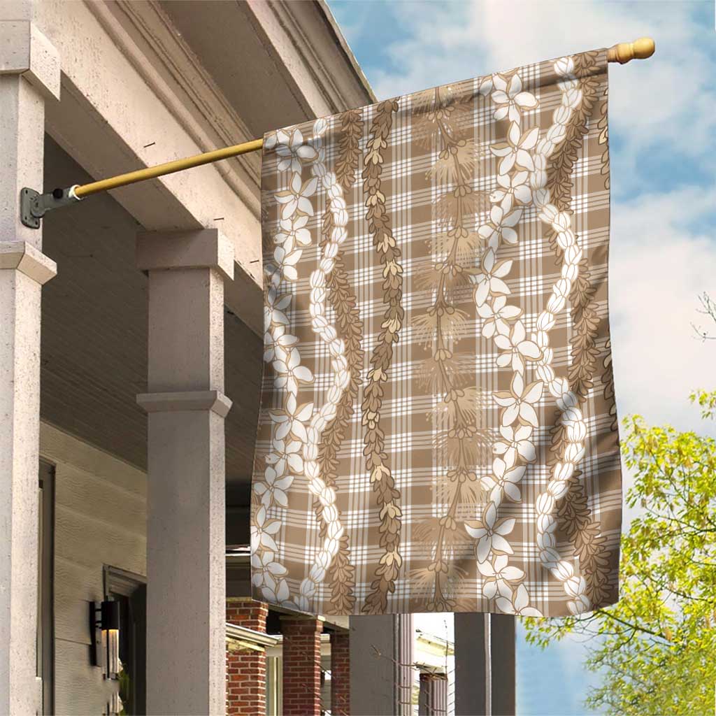Hawaiian Ohia Lehua Lei Garden Flag Plaid Palaka Kalaihaahaa Pattern - Polynesian Pride