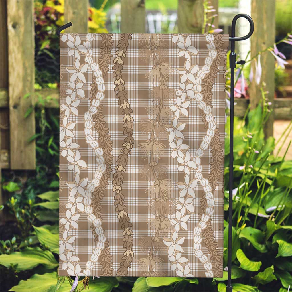 Hawaiian Ohia Lehua Lei Garden Flag Plaid Palaka Kalaihaahaa Pattern - Polynesian Pride