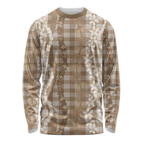 Hawaiian Ohia Lehua Lei Long Sleeve Shirt Plaid Palaka Kalaihaahaa Pattern - Polynesian Pride
