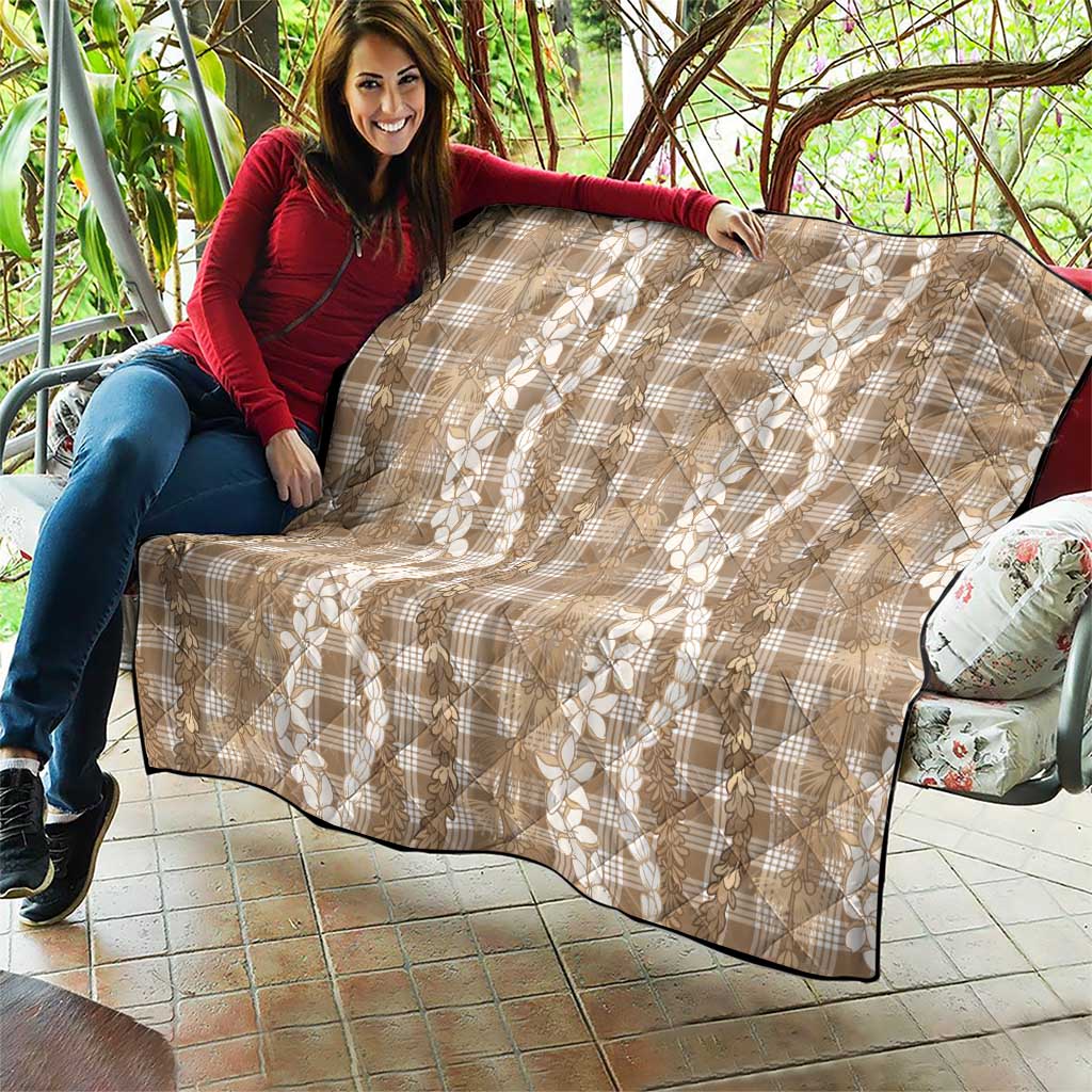 Hawaiian Ohia Lehua Lei Quilt Plaid Palaka Kalaihaahaa Pattern - Polynesian Pride