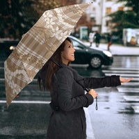 Hawaiian Ohia Lehua Lei Umbrella Plaid Palaka Kalaihaahaa Pattern - Polynesian Pride