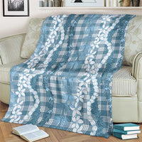 Hawaiian Ohia Lehua Lei Blanket Plaid Palaka Uliuli Omaomao Pattern - Polynesian Pride