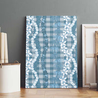 Hawaiian Ohia Lehua Lei Canvas Wall Art Plaid Palaka Uliuli Omaomao Pattern - Polynesian Pride