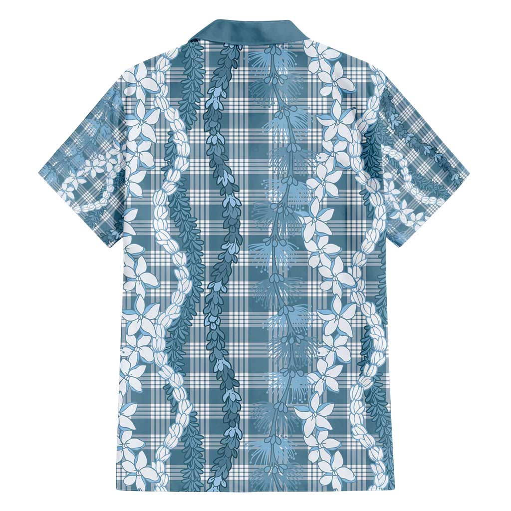 Hawaiian Ohia Lehua Lei Family Matching Puletasi and Hawaiian Shirt Plaid Palaka Uliuli Omaomao Pattern - Polynesian Pride