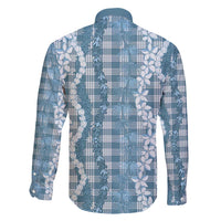 Hawaiian Ohia Lehua Lei Family Matching Short Sleeve Bodycon Dress and Hawaiian Shirt Plaid Palaka Uliuli Omaomao Pattern - Polynesian Pride