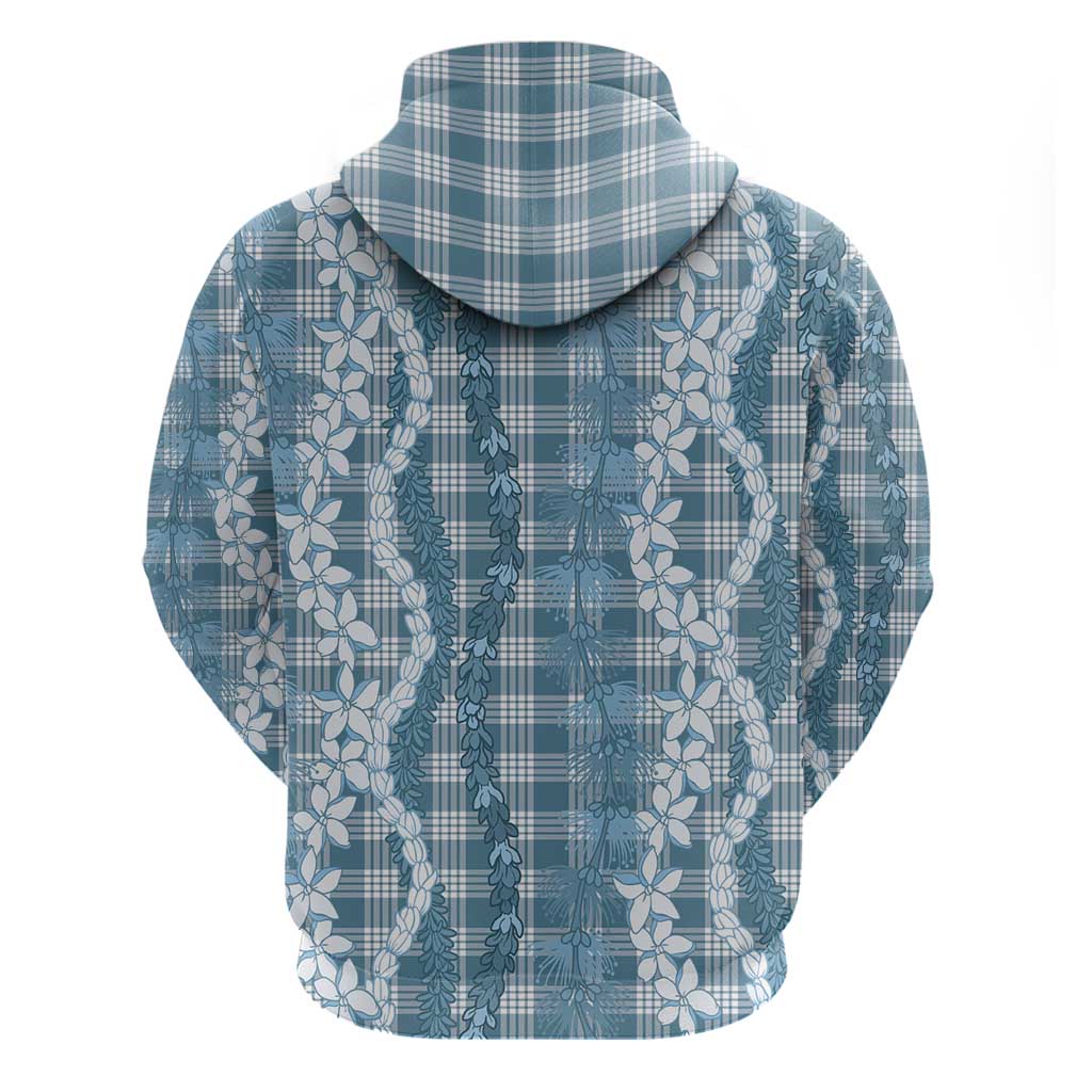 Hawaiian Ohia Lehua Lei Hoodie Plaid Palaka Uliuli Omaomao Pattern - Polynesian Pride