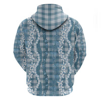 Hawaiian Ohia Lehua Lei Hoodie Plaid Palaka Uliuli Omaomao Pattern - Polynesian Pride
