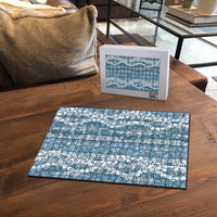 Hawaiian Ohia Lehua Lei Puzzle Plaid Palaka Uliuli Omaomao Pattern - Polynesian Pride