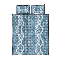 Hawaiian Ohia Lehua Lei Quilt Bed Set Plaid Palaka Uliuli Omaomao Pattern - Polynesian Pride