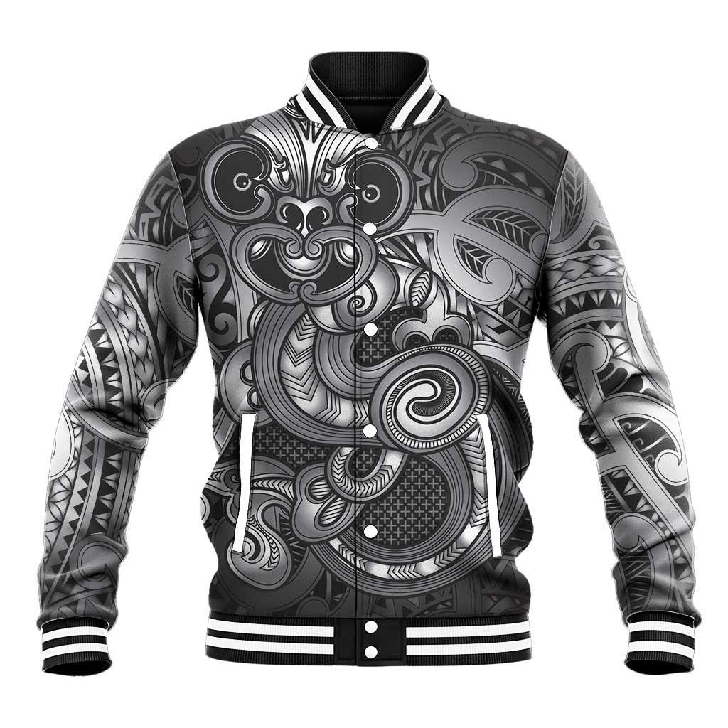 Aotearoa Maori Hei Tiki Baseball Jacket Kiwikiwi Kowhaiwhai Puhoro Motif