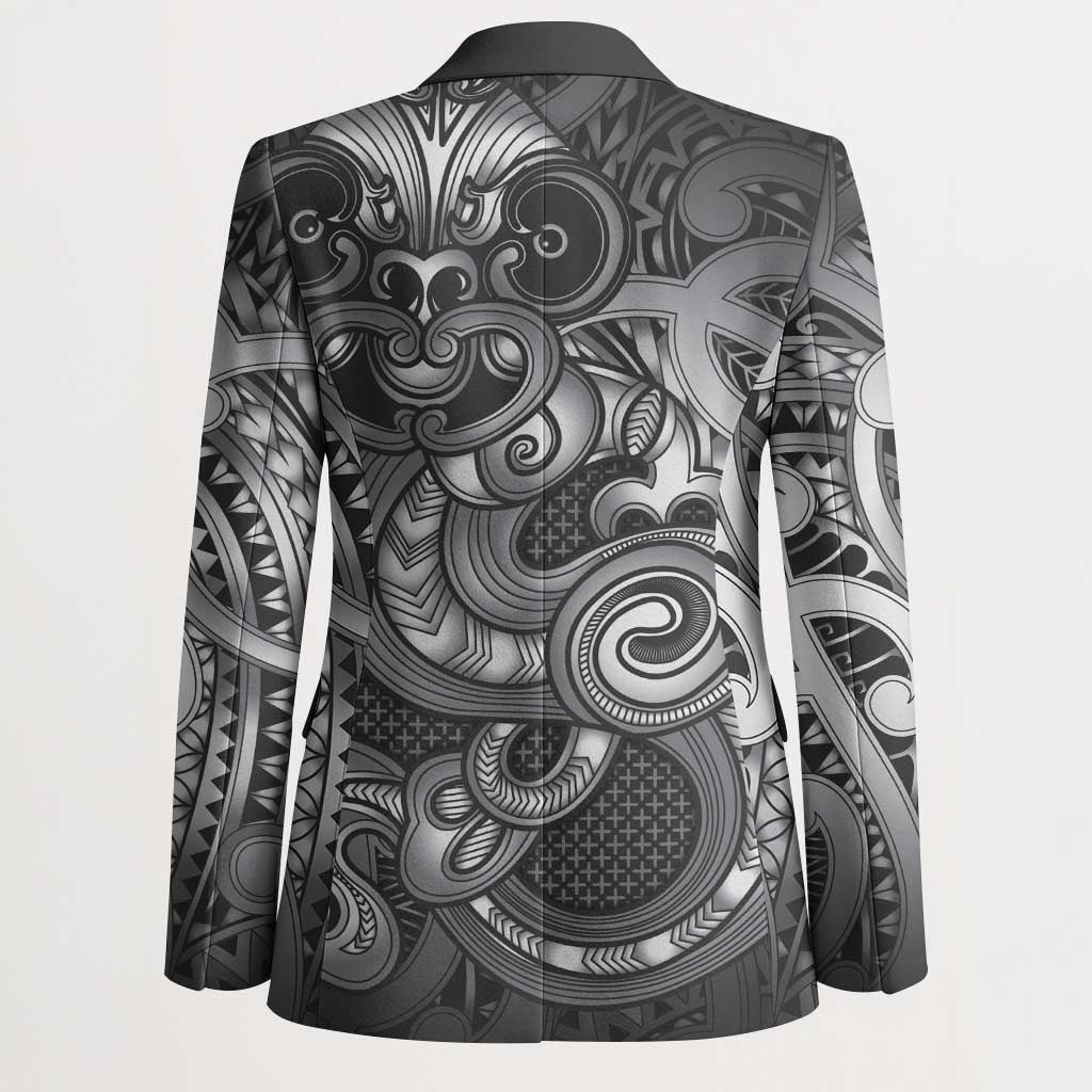 Aotearoa Maori Hei Tiki Blazer Kiwikiwi Kowhaiwhai Puhoro Motif LT9 - Polynesian Pride