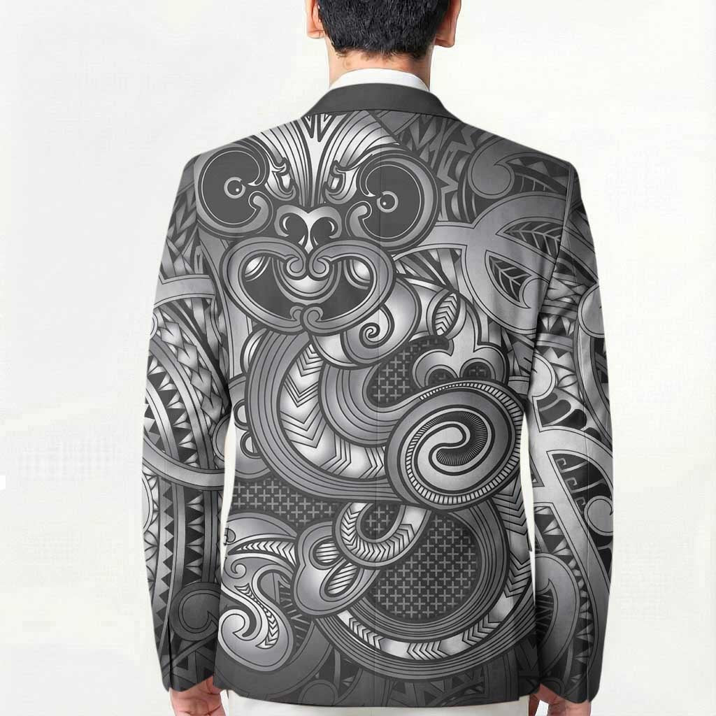 Aotearoa Maori Hei Tiki Blazer Kiwikiwi Kowhaiwhai Puhoro Motif LT9 - Polynesian Pride