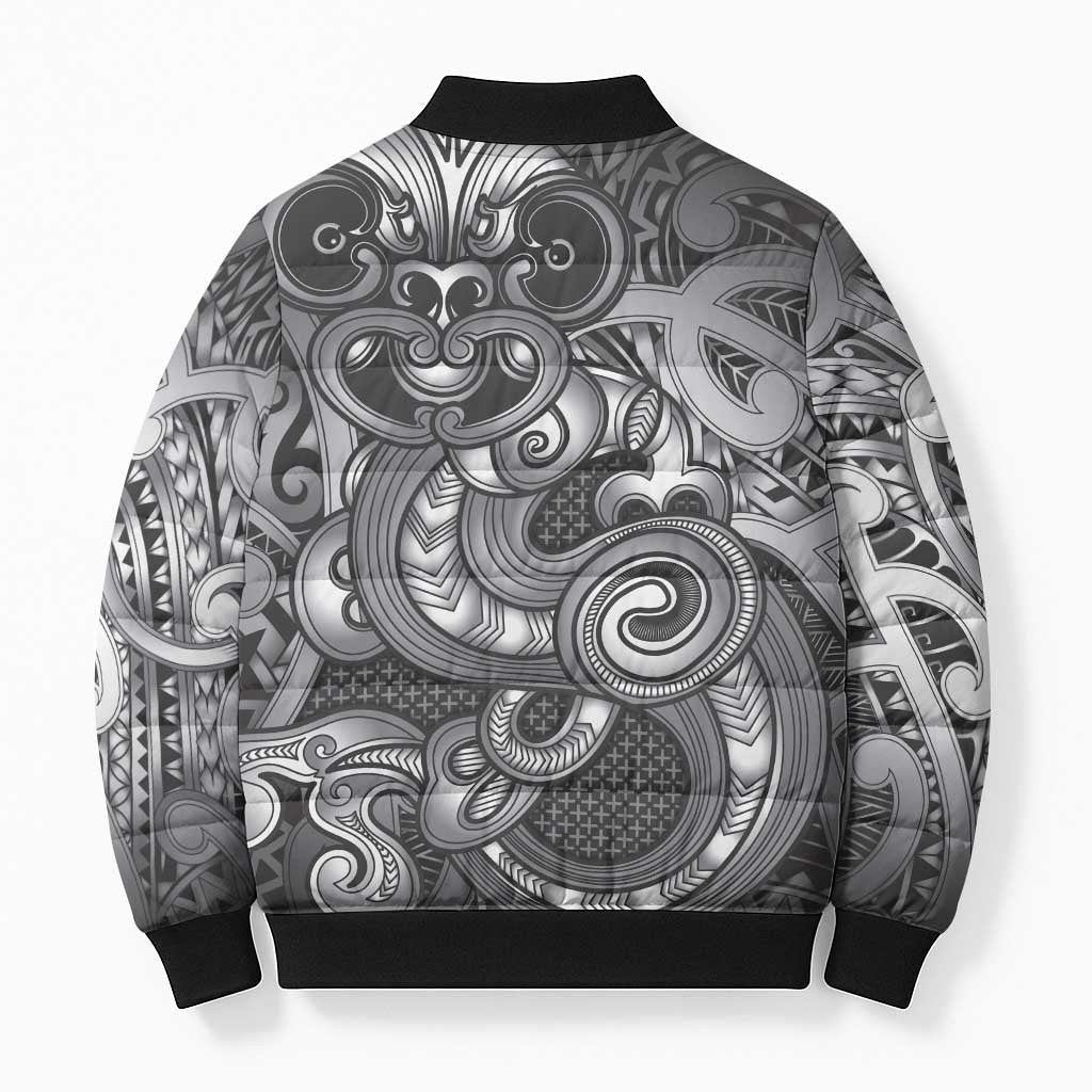 Aotearoa Maori Hei Tiki Bomber Puffer Jacket Kiwikiwi Kowhaiwhai Puhoro Motif LT9 - Polynesian Pride