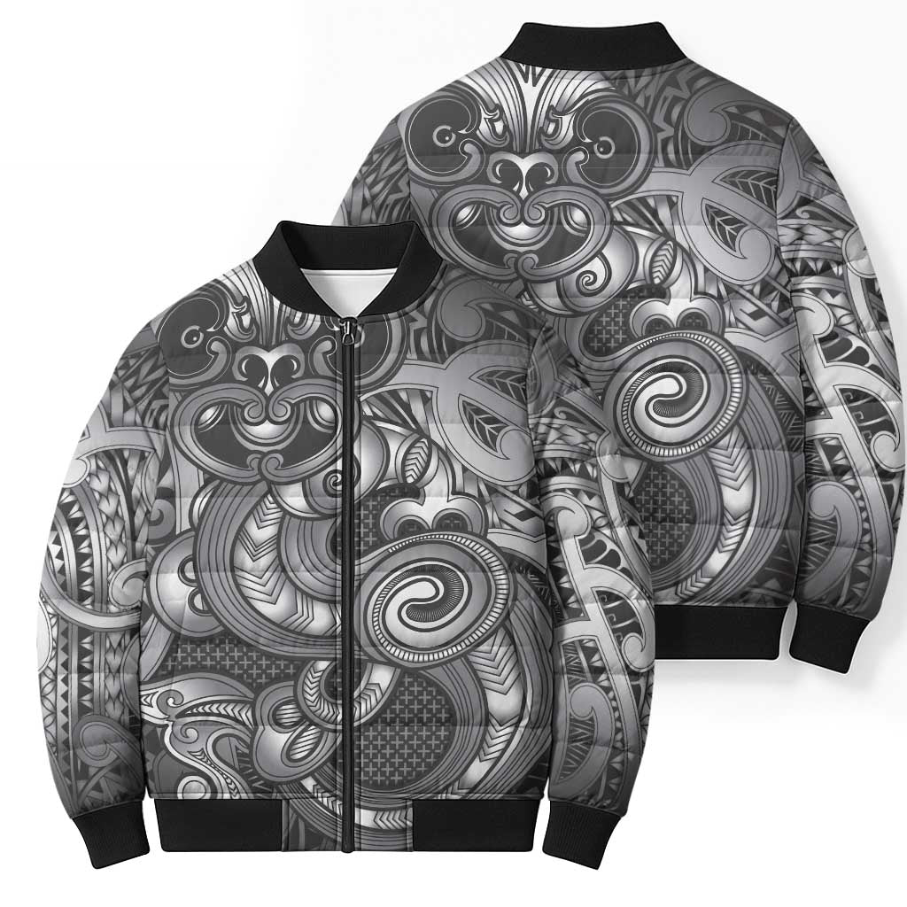 Aotearoa Maori Hei Tiki Bomber Puffer Jacket Kiwikiwi Kowhaiwhai Puhoro Motif LT9 - Polynesian Pride