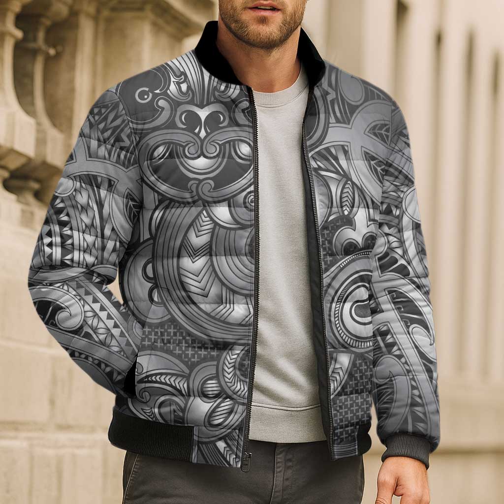 Aotearoa Maori Hei Tiki Bomber Puffer Jacket Kiwikiwi Kowhaiwhai Puhoro Motif LT9 - Polynesian Pride