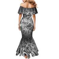 Aotearoa Maori Hei Tiki Family Matching Mermaid Dress and Hawaiian Shirt Kiwikiwi Kowhaiwhai Puhoro Motif