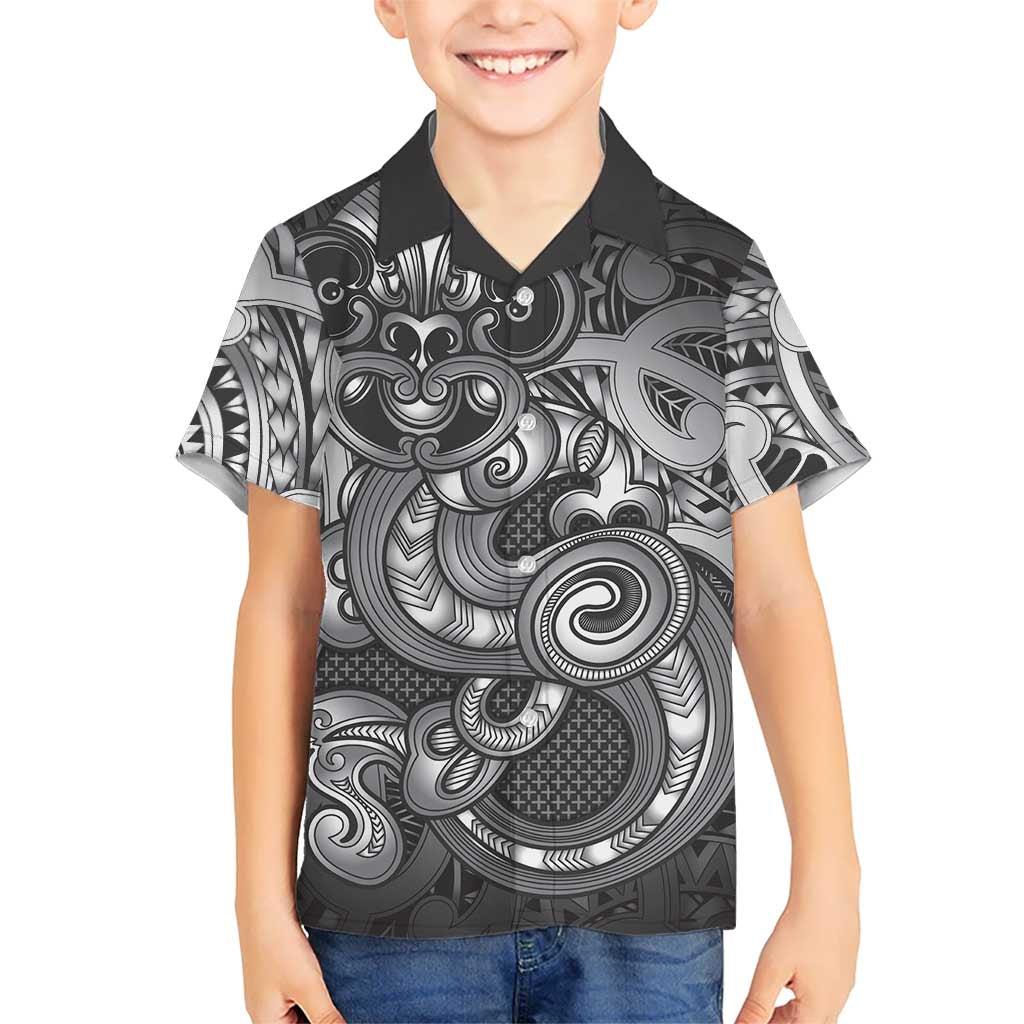 Aotearoa Maori Hei Tiki Family Matching Mermaid Dress and Hawaiian Shirt Kiwikiwi Kowhaiwhai Puhoro Motif
