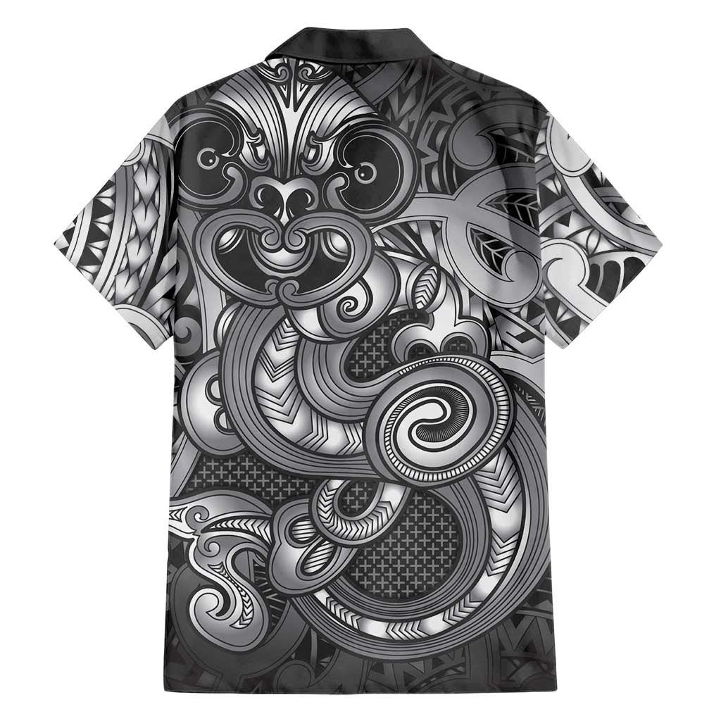 Aotearoa Maori Hei Tiki Family Matching Short Sleeve Bodycon Dress and Hawaiian Shirt Kiwikiwi Kowhaiwhai Puhoro Motif