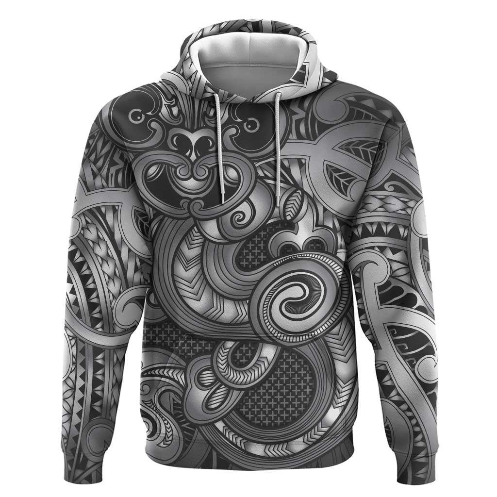 Aotearoa Maori Hei Tiki Hoodie Kiwikiwi Kowhaiwhai Puhoro Motif