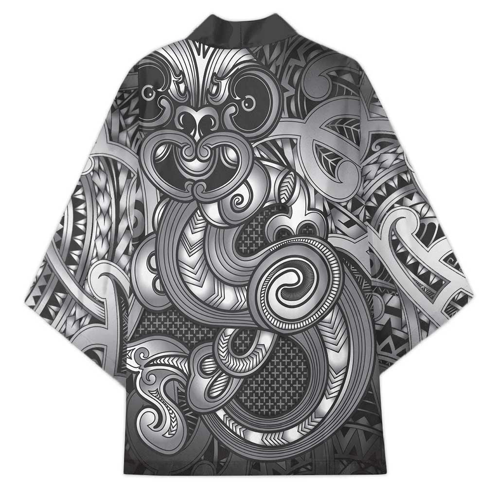 Aotearoa Maori Hei Tiki Kimono Kiwikiwi Kowhaiwhai Puhoro Motif LT9 - Polynesian Pride