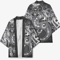 Aotearoa Maori Hei Tiki Kimono Kiwikiwi Kowhaiwhai Puhoro Motif LT9 - Polynesian Pride