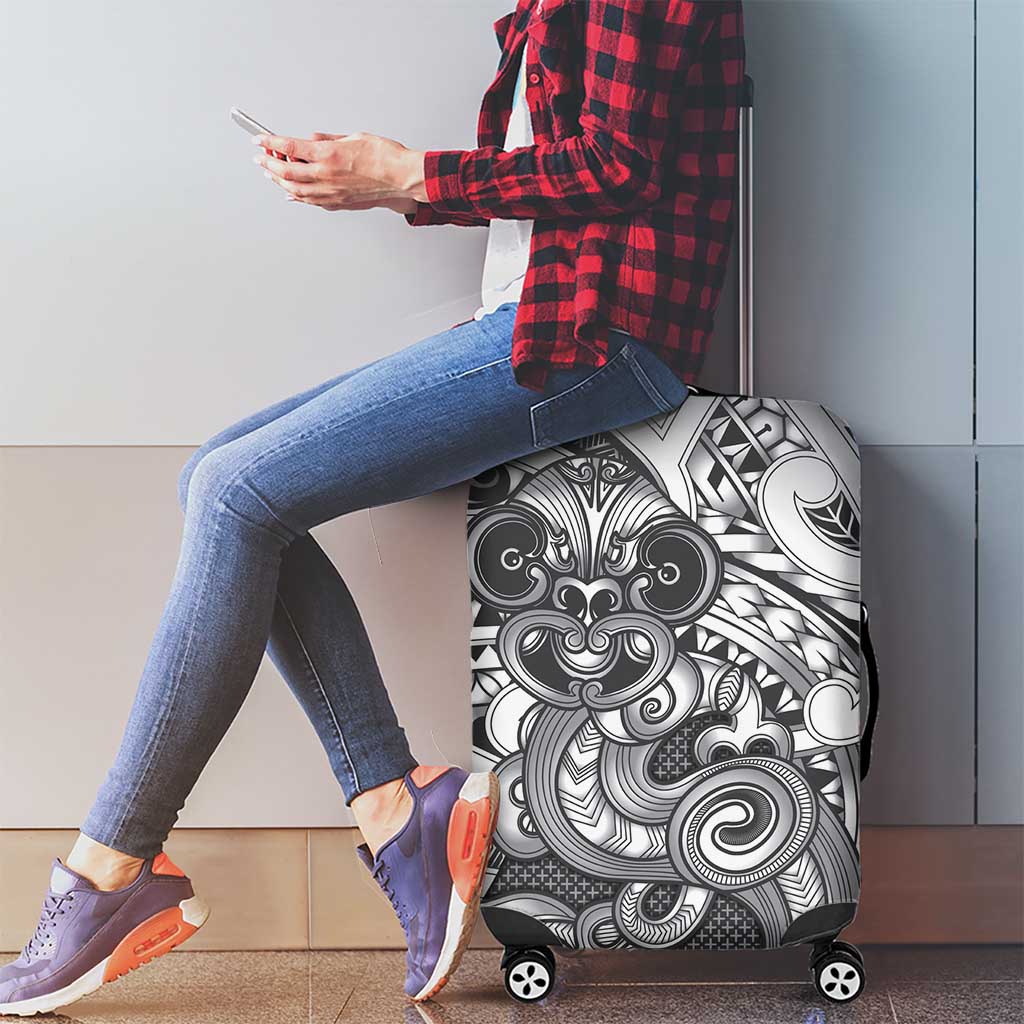 Aotearoa Maori Hei Tiki Luggage Cover Kiwikiwi Kowhaiwhai Puhoro Motif
