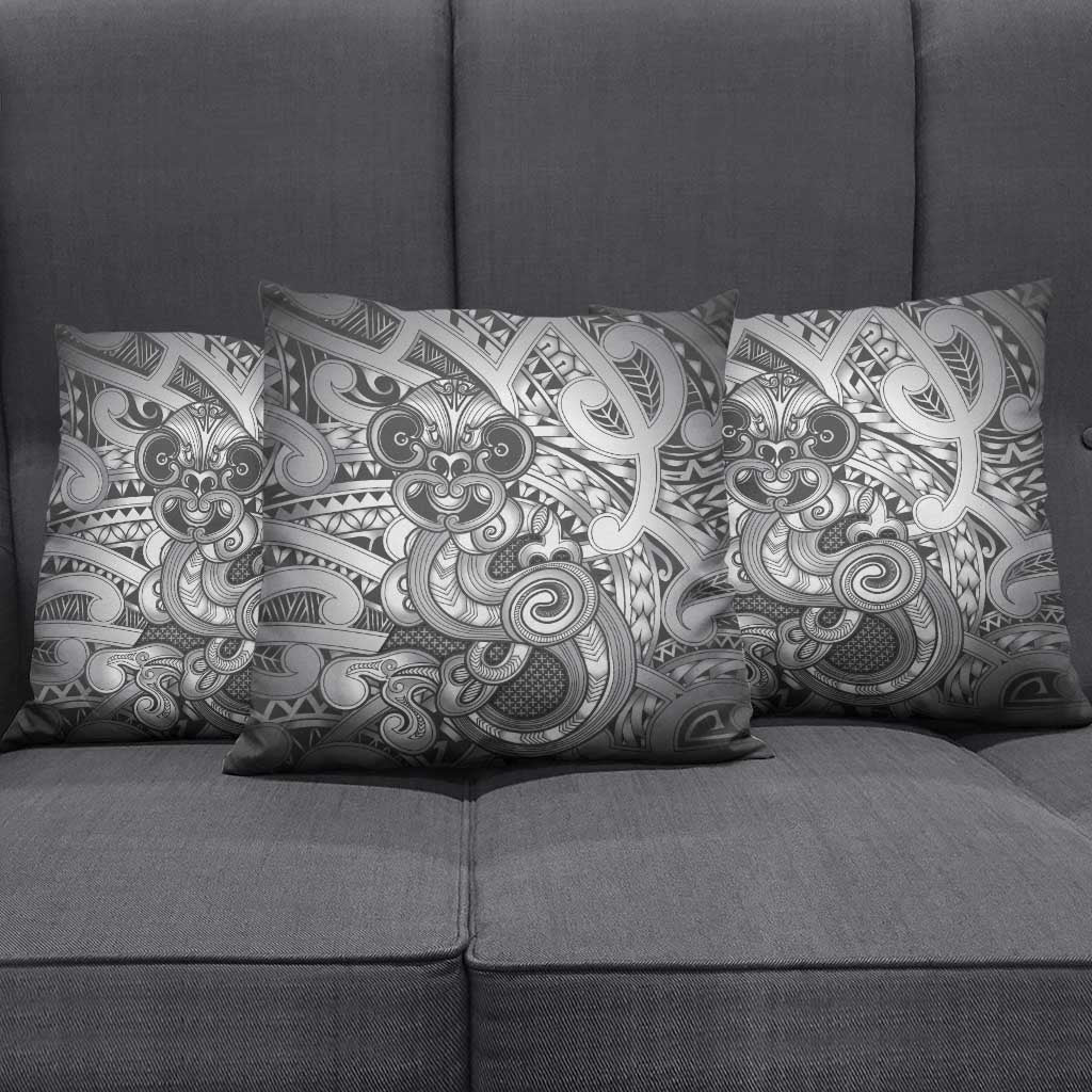 Aotearoa Maori Hei Tiki Pillow Cover Kiwikiwi Kowhaiwhai Puhoro Motif