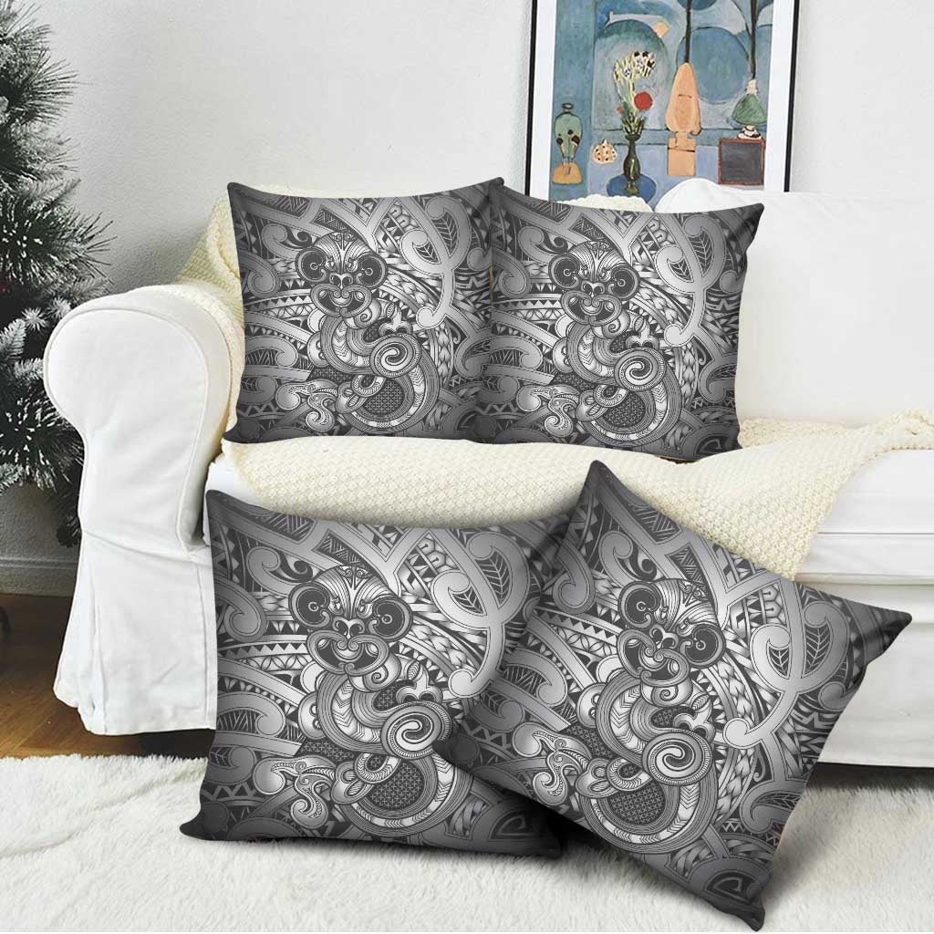 Aotearoa Maori Hei Tiki Pillow Cover Kiwikiwi Kowhaiwhai Puhoro Motif