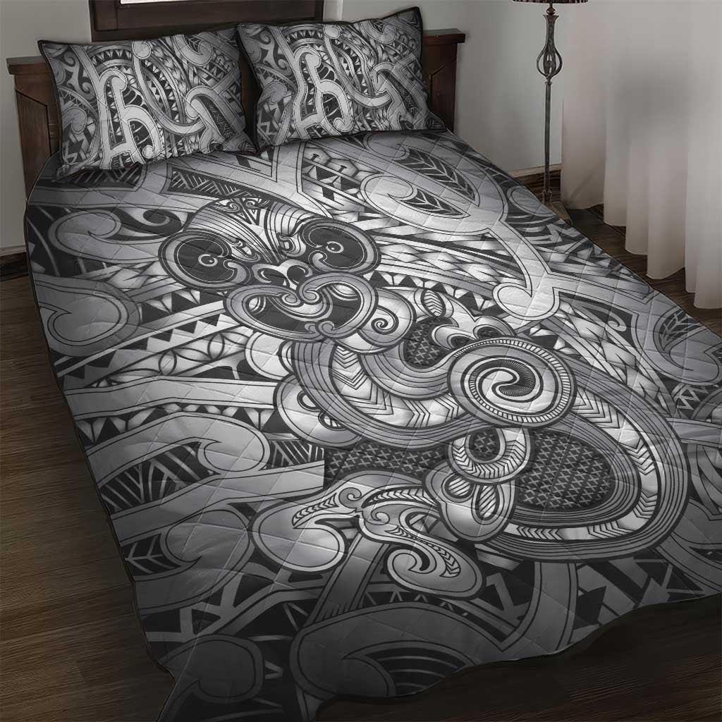 Aotearoa Maori Hei Tiki Quilt Bed Set Kiwikiwi Kowhaiwhai Puhoro Motif