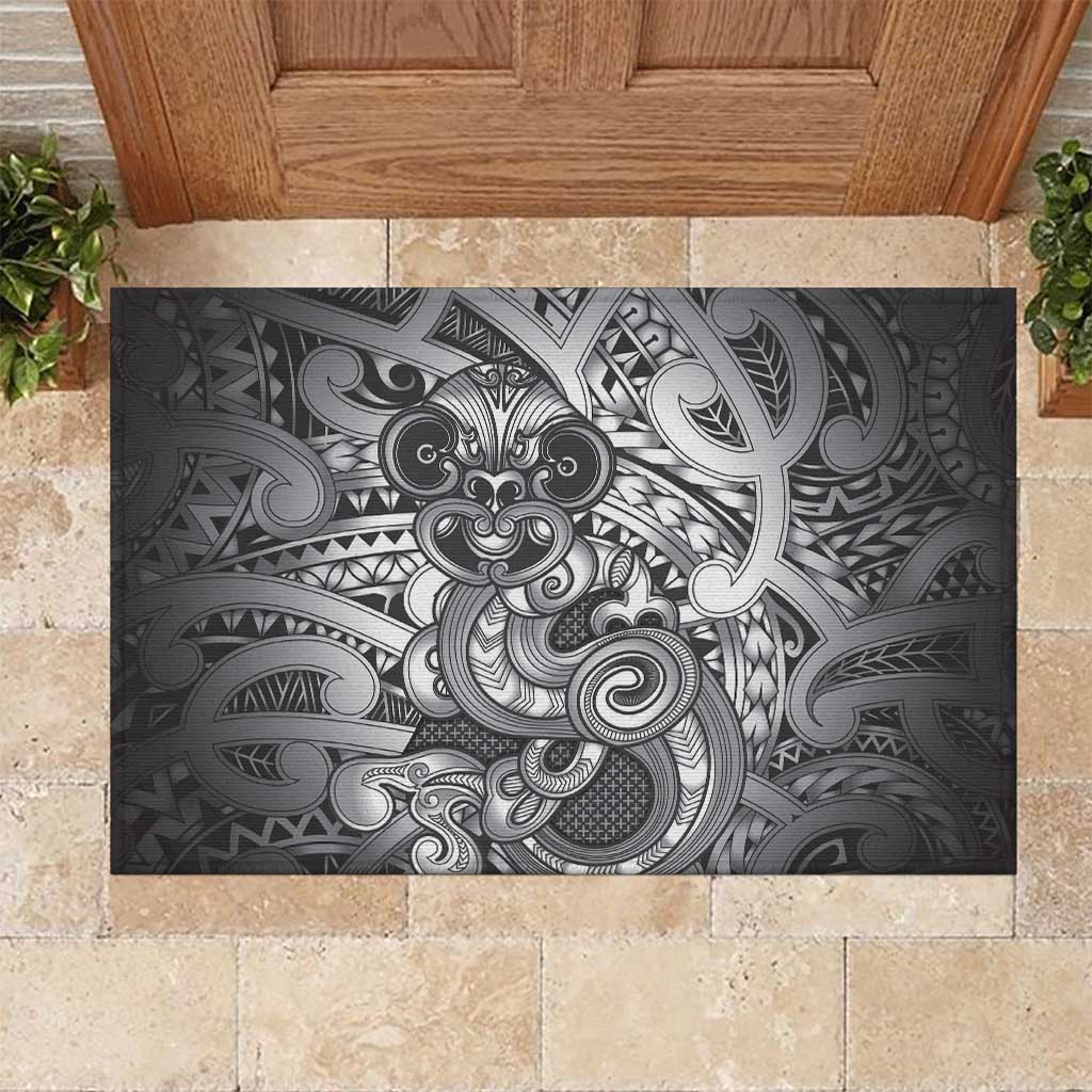 Aotearoa Maori Hei Tiki Rubber Doormat Kiwikiwi Kowhaiwhai Puhoro Motif