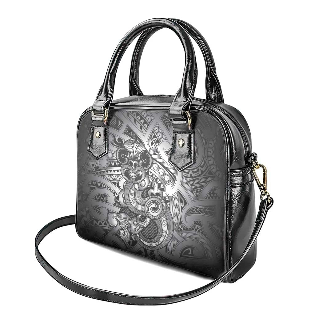 Aotearoa Maori Hei Tiki Shoulder Handbag Kiwikiwi Kowhaiwhai Puhoro Motif LT9 - Polynesian Pride