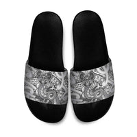 Aotearoa Maori Hei Tiki Slide Sandals Kiwikiwi Kowhaiwhai Puhoro Motif