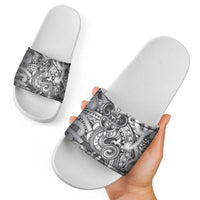 Aotearoa Maori Hei Tiki Slide Sandals Kiwikiwi Kowhaiwhai Puhoro Motif