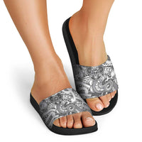 Aotearoa Maori Hei Tiki Slide Sandals Kiwikiwi Kowhaiwhai Puhoro Motif