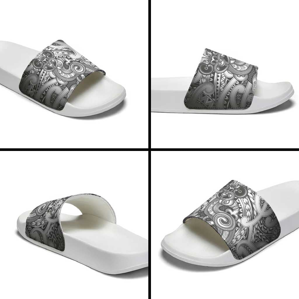 Aotearoa Maori Hei Tiki Slide Sandals Kiwikiwi Kowhaiwhai Puhoro Motif