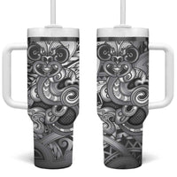 Aotearoa Maori Hei Tiki Tumbler With Handle Kiwikiwi Kowhaiwhai Puhoro Motif
