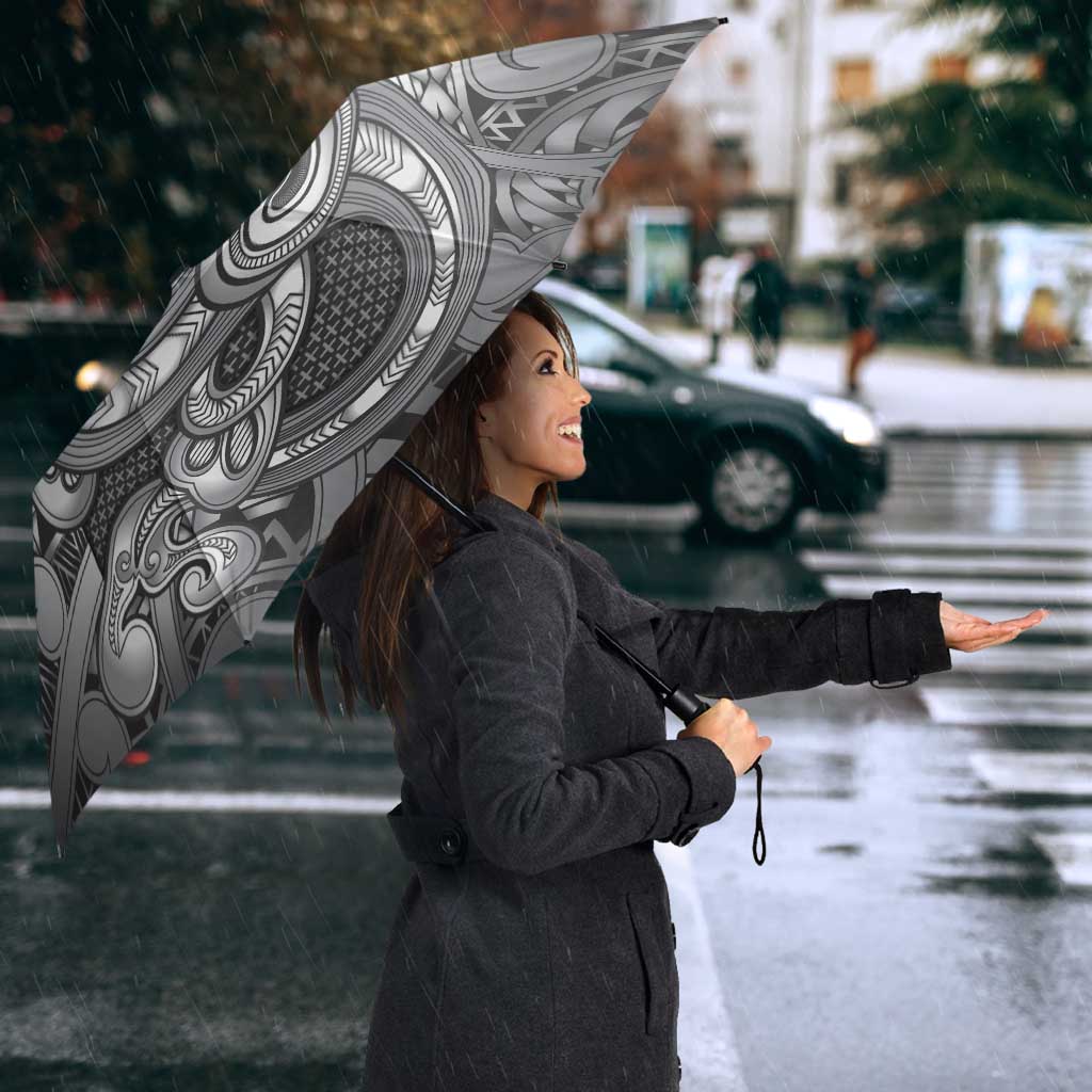 Aotearoa Maori Hei Tiki Umbrella Kiwikiwi Kowhaiwhai Puhoro Motif