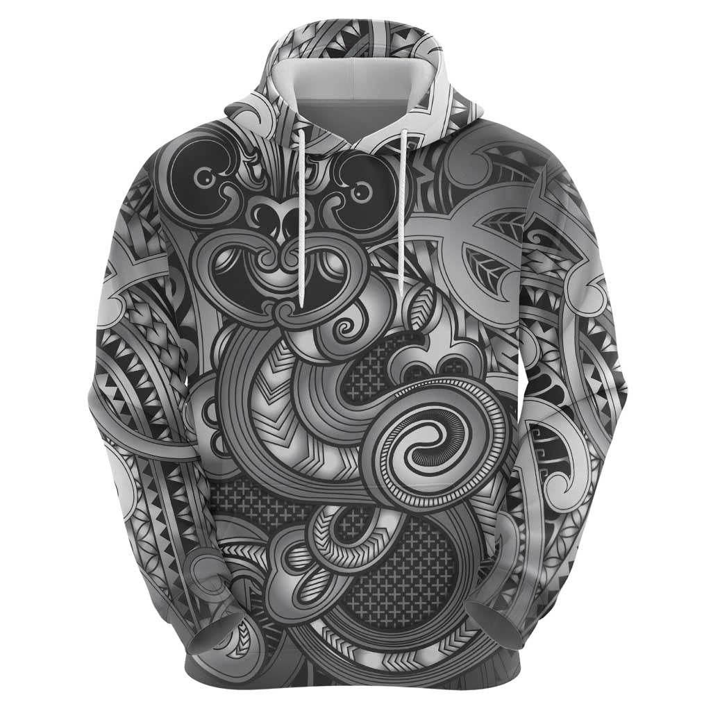Aotearoa Maori Hei Tiki Zip Hoodie Kiwikiwi Kowhaiwhai Puhoro Motif LT9 - Polynesian Pride