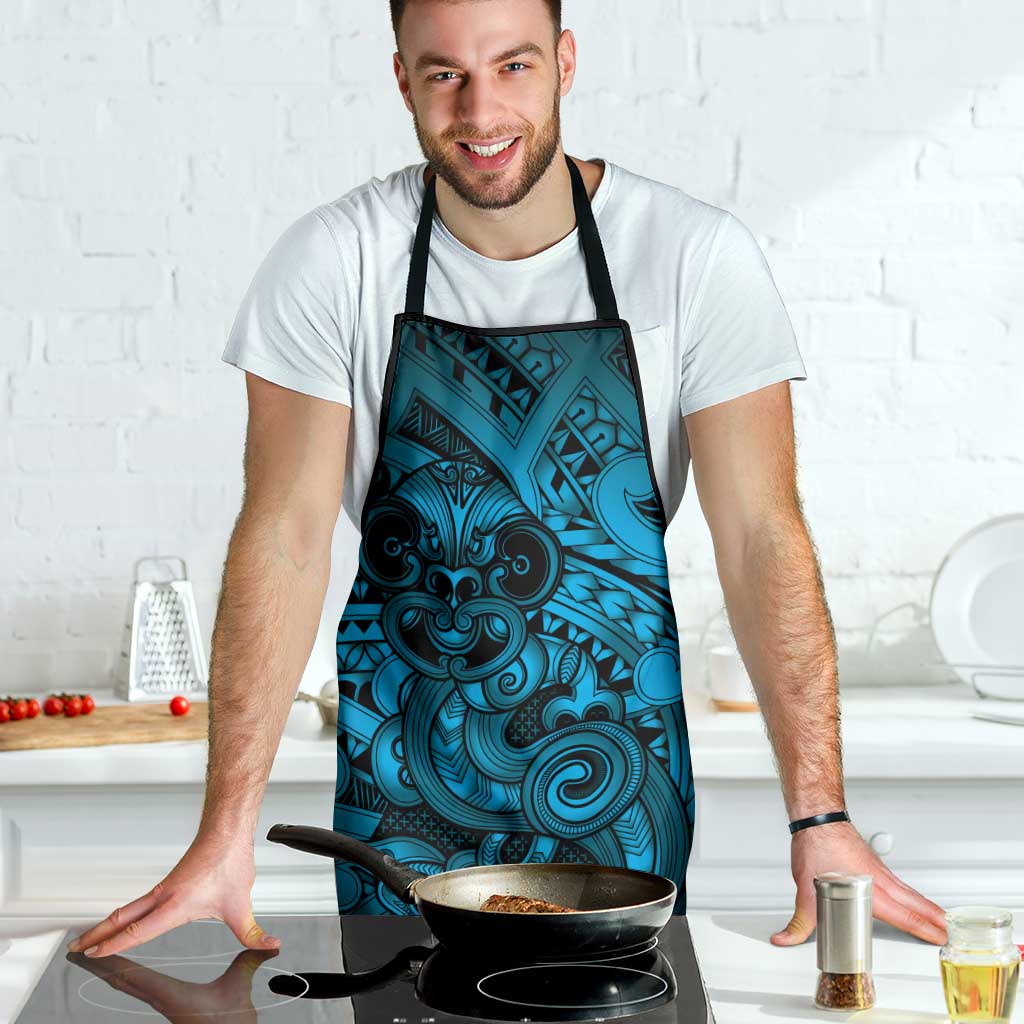 Aotearoa Maori Hei Tiki Apron Kikorangi Kowhaiwhai Puhoro Motif