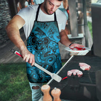 Aotearoa Maori Hei Tiki Apron Kikorangi Kowhaiwhai Puhoro Motif