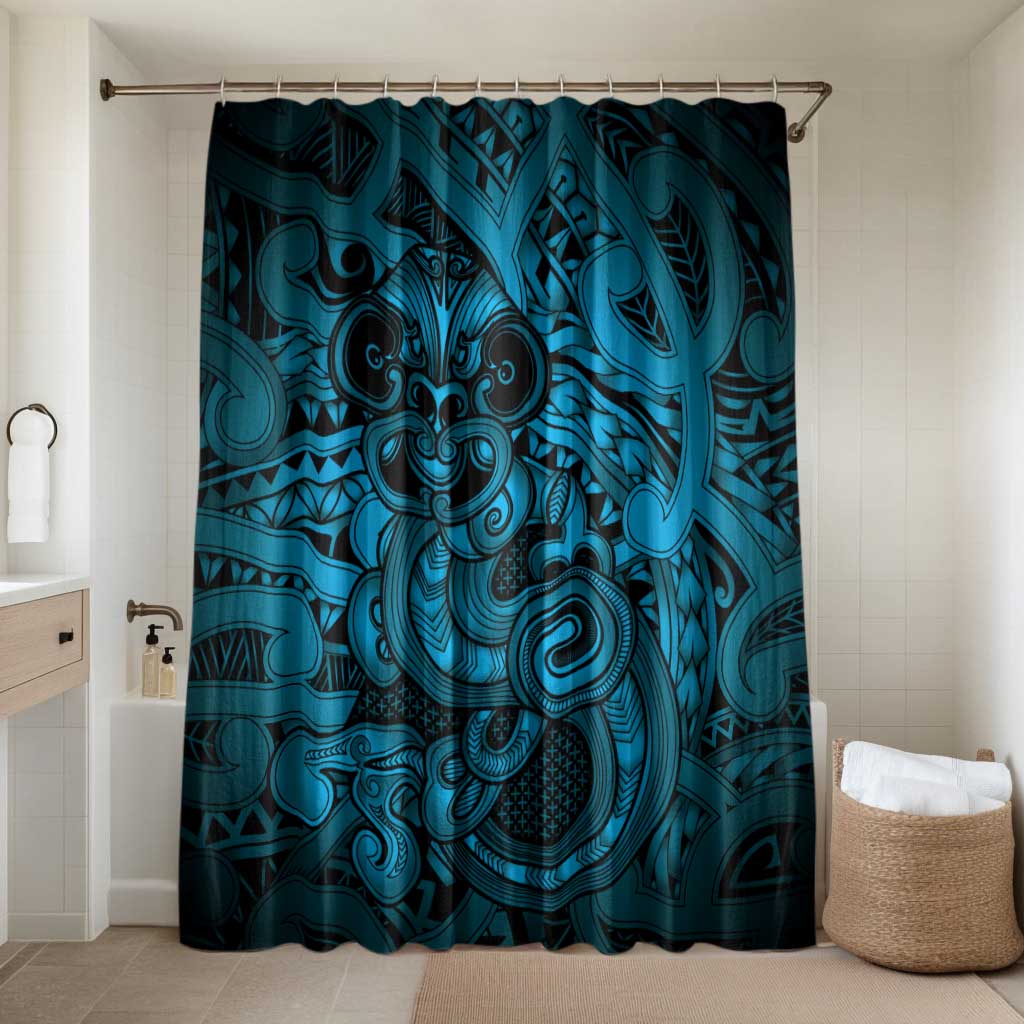 Aotearoa Maori Hei Tiki Bathroom Set Kikorangi Kowhaiwhai Puhoro Motif