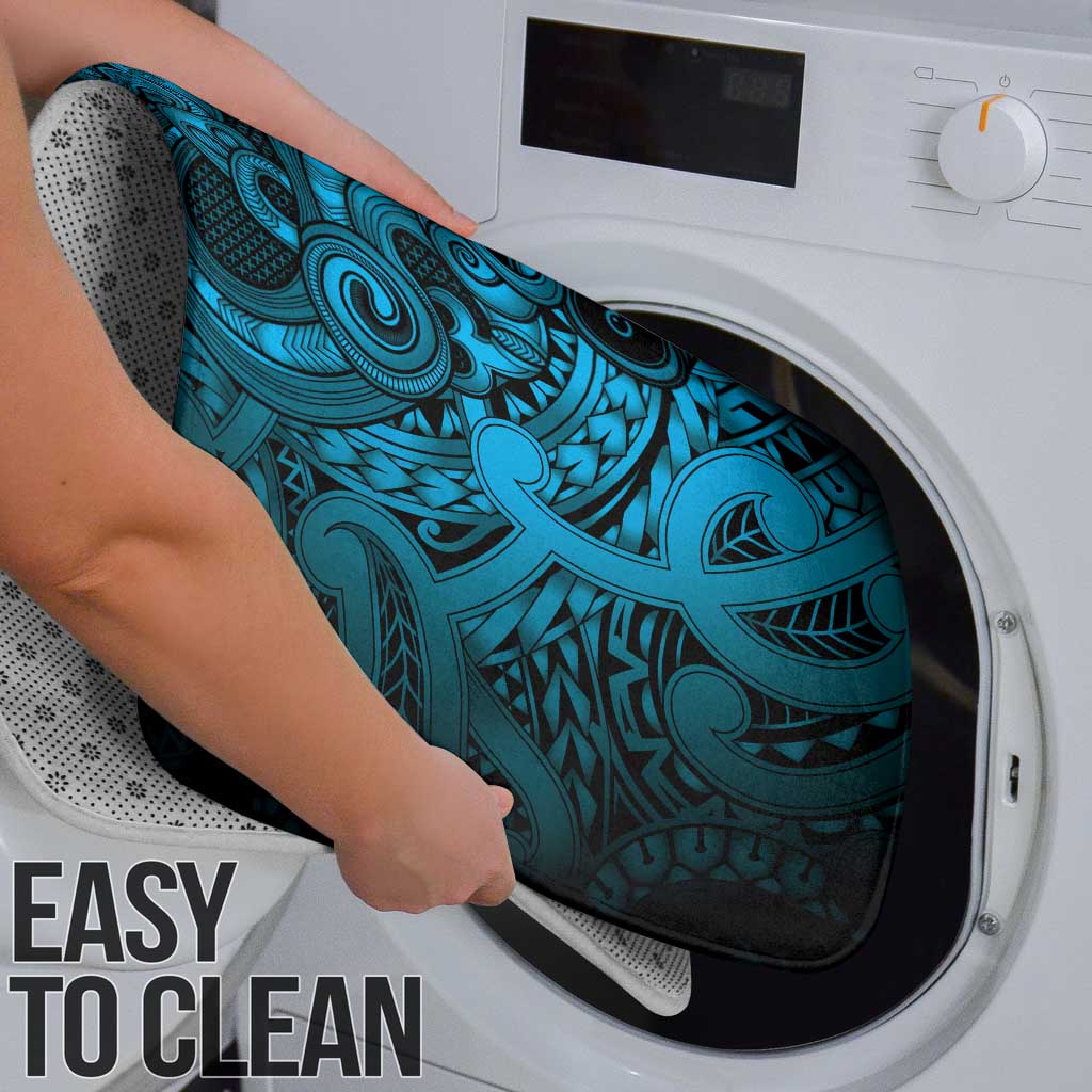 Aotearoa Maori Hei Tiki Bathroom Set Kikorangi Kowhaiwhai Puhoro Motif