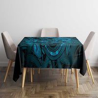 Aotearoa Maori Hei Tiki Tablecloth Kikorangi Kowhaiwhai Puhoro Motif