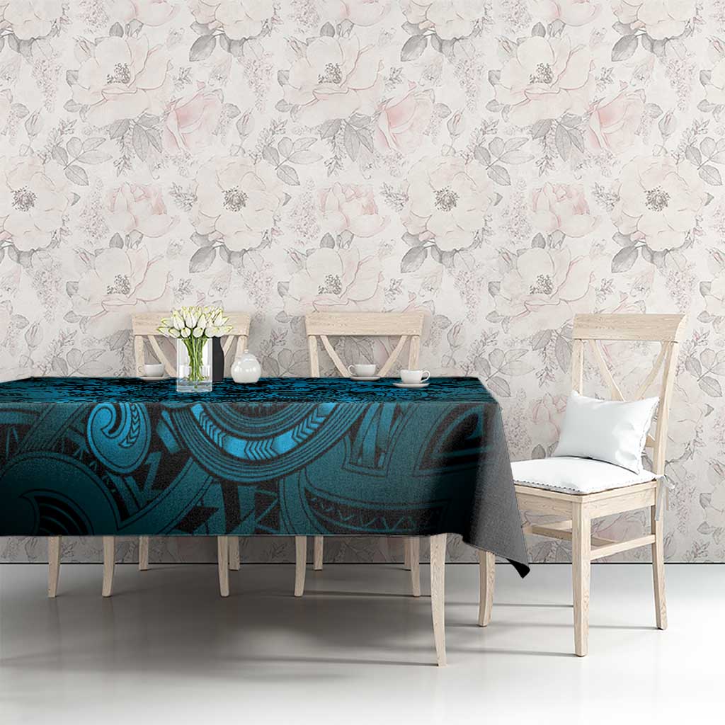 Aotearoa Maori Hei Tiki Tablecloth Kikorangi Kowhaiwhai Puhoro Motif