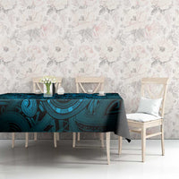Aotearoa Maori Hei Tiki Tablecloth Kikorangi Kowhaiwhai Puhoro Motif