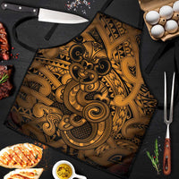 Aotearoa Maori Hei Tiki Apron Koura Kowhaiwhai Puhoro Motif