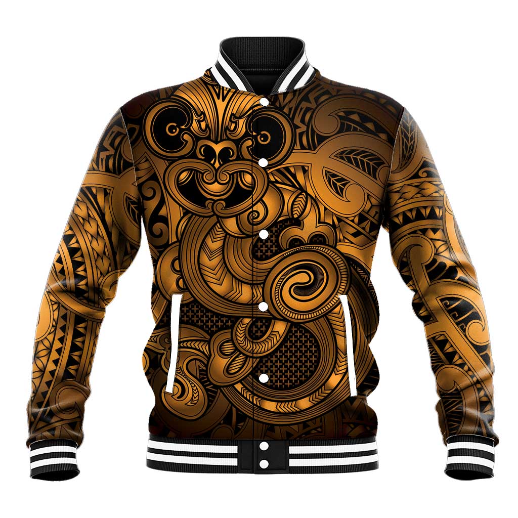 Aotearoa Maori Hei Tiki Baseball Jacket Koura Kowhaiwhai Puhoro Motif